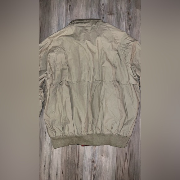 Vintage Baracuta Men’s 80’s Harrington Jacket Classic Beige Plaid Lined Large L - Picture 5 of 8